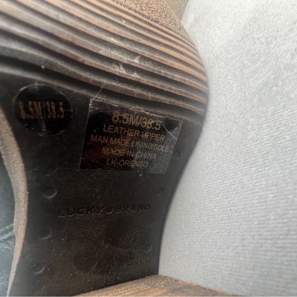 Lucky Brand Black Leather Boots-Size 8.5M EUC - Picture 4 of 8